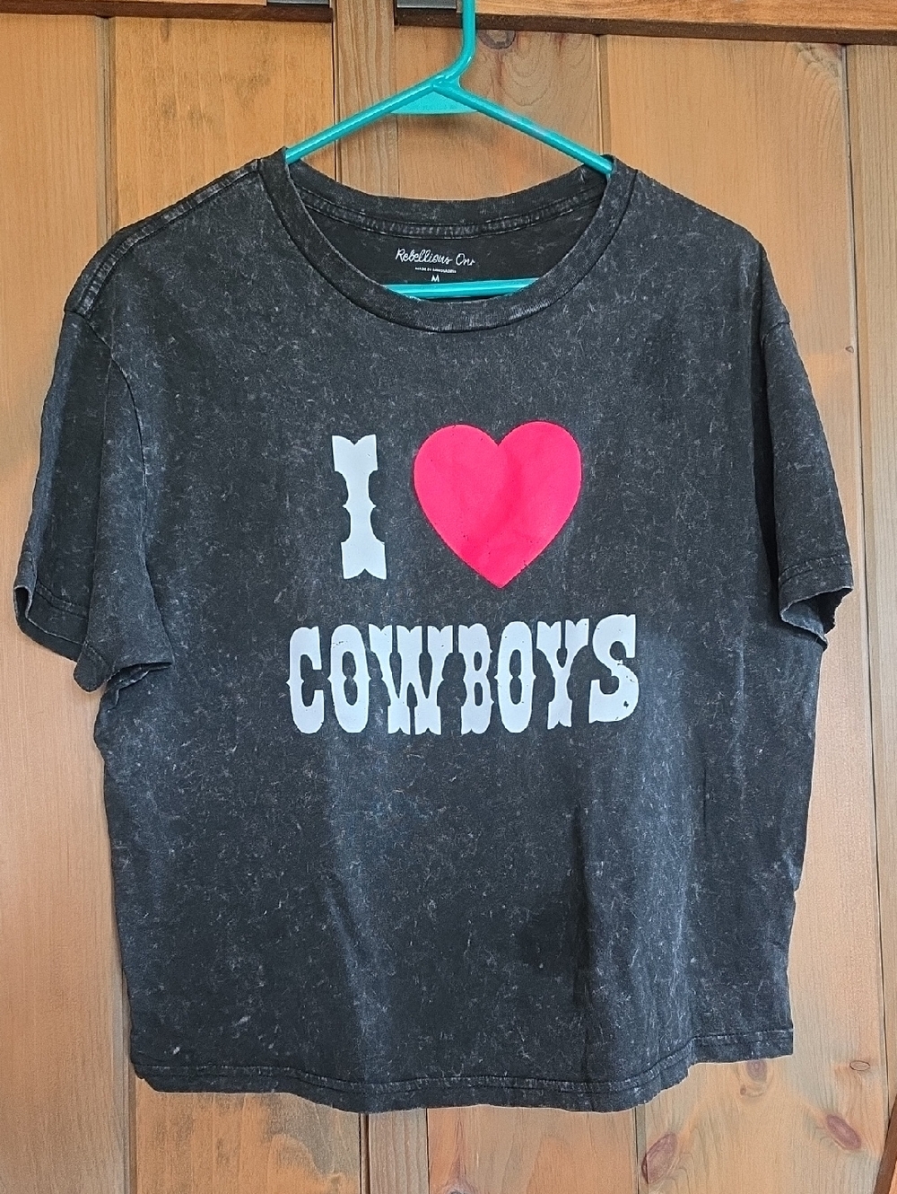I Heart Cowboys Black Graphic Tee